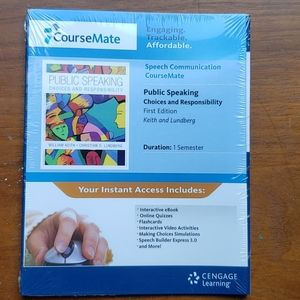 Cengage Learning CourseMate- Public Speaking